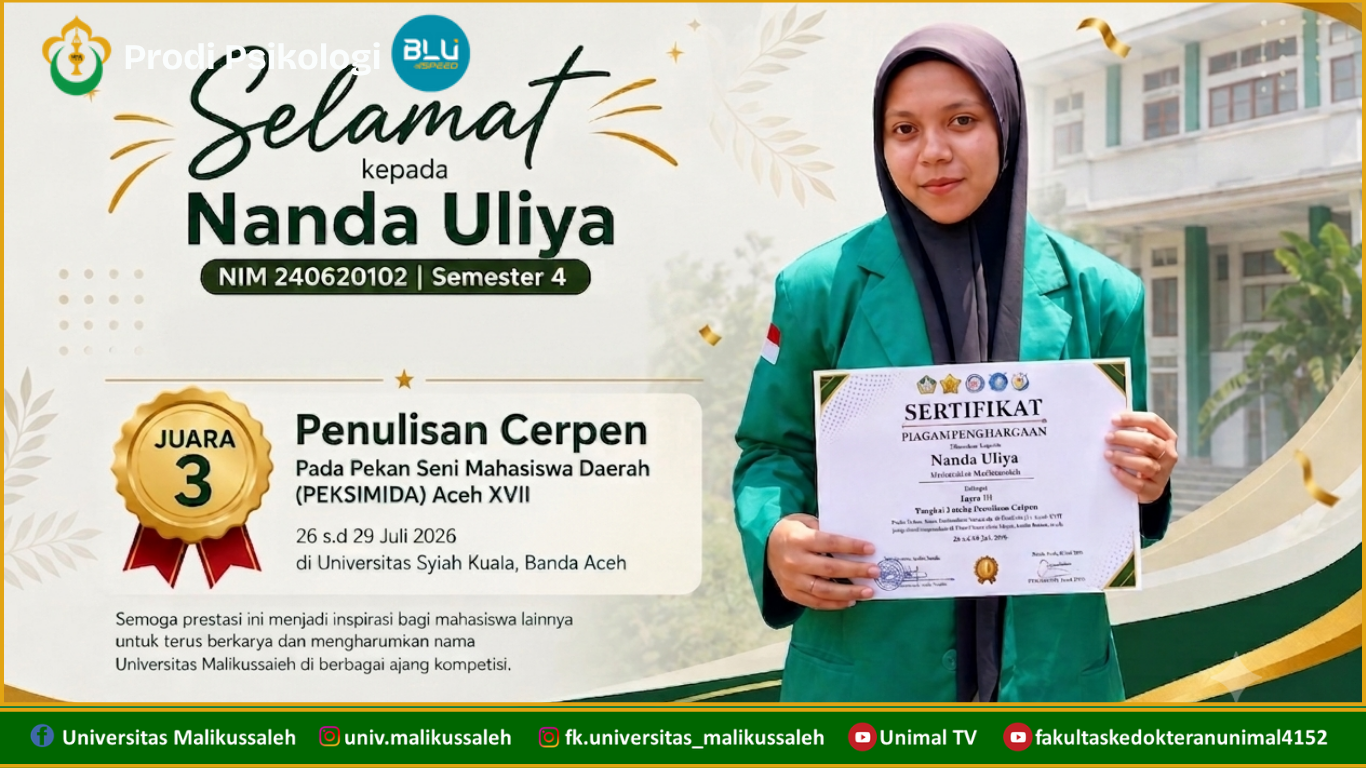 Mahasiswa Prodi Psikologi Fakultas Kedokteran Ukir Prestasi di Ajang PEKSIMIDA Aceh XVII